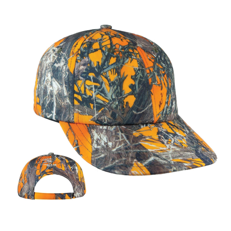 Blaze Orange Prostyle Real Tree Camo Hat