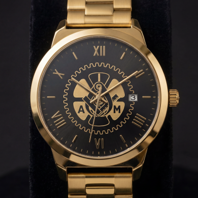 Firefly_Gemini Flash_replace the logo in the watch with the IAM logo 134532